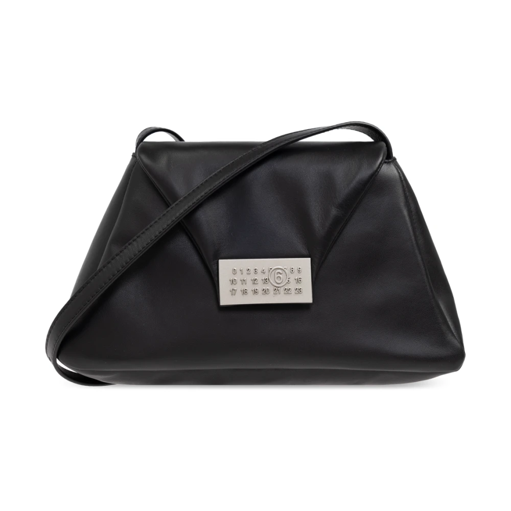 MM6 Maison Margiela Schoudertas met logoplaatje Black Dames