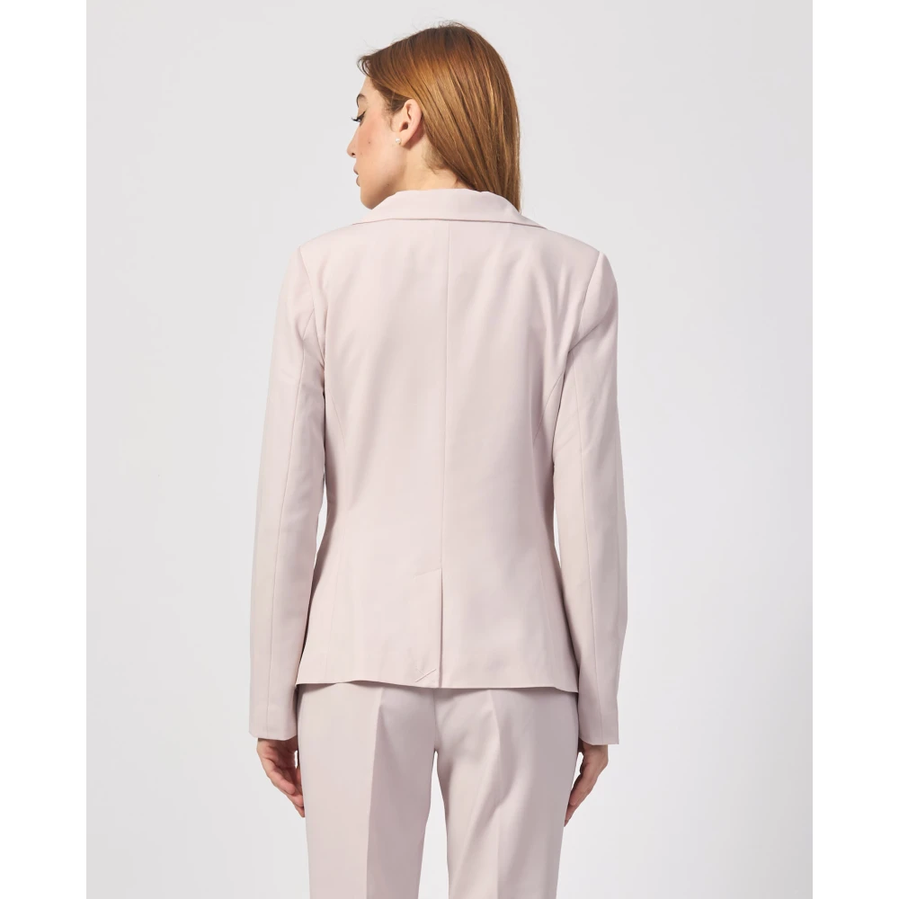YES ZEE Roze Jas met Revers Kraag Pink Dames