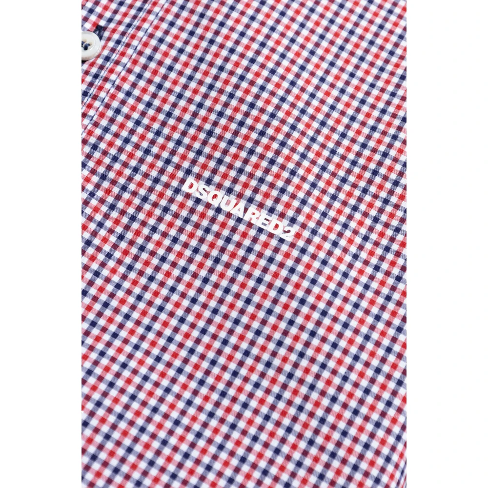 Dsquared2 Geruite overhemd Red Heren