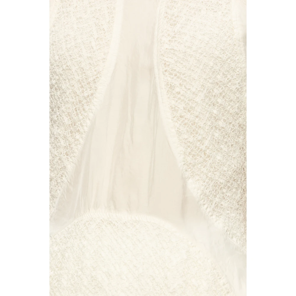 Jil Sander Top in contrasterende stoffen White Dames