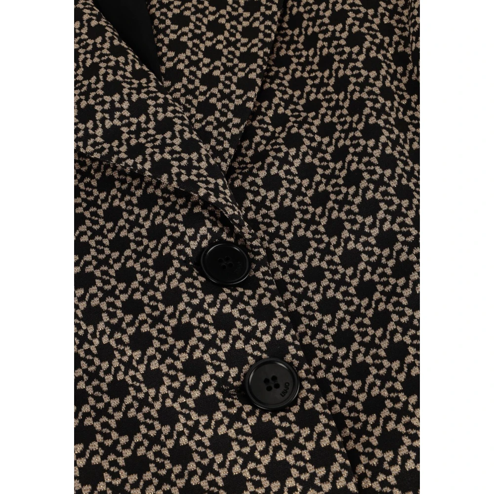 Liu Jo Elegante zwarte en gouden blazer Multicolor Dames