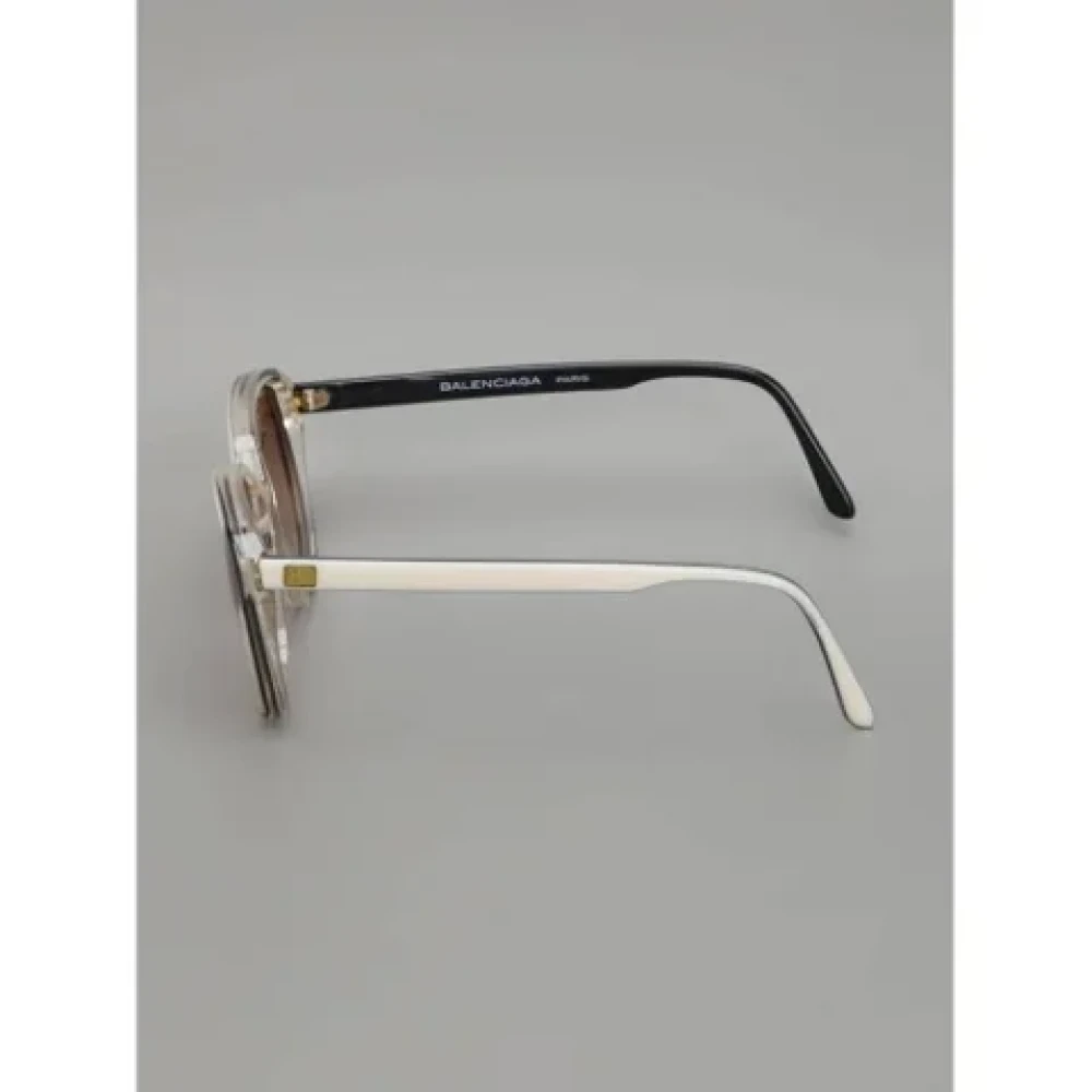 Balenciaga Vintage Pre-owned Acetate sunglasses Beige Dames