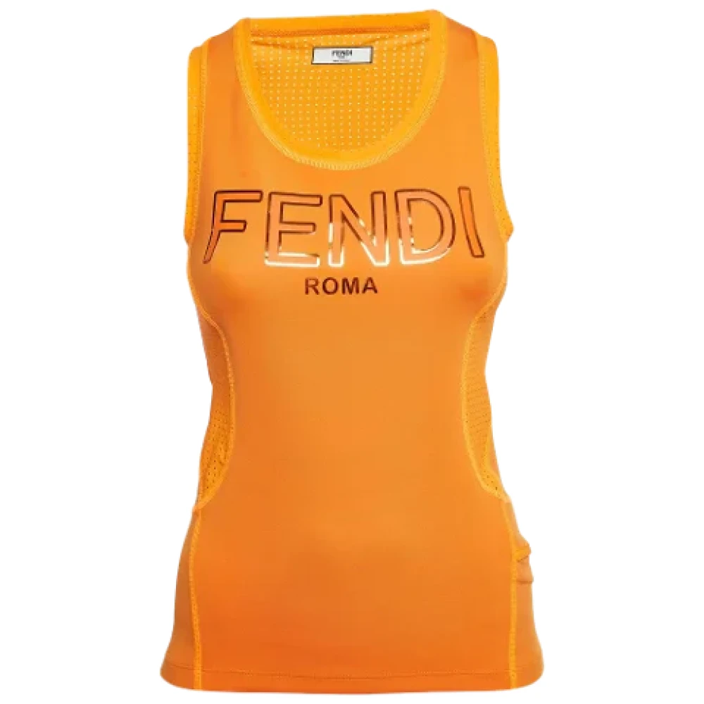 Fendi Vintage Pre-owned Nylon tops Orange Dames
