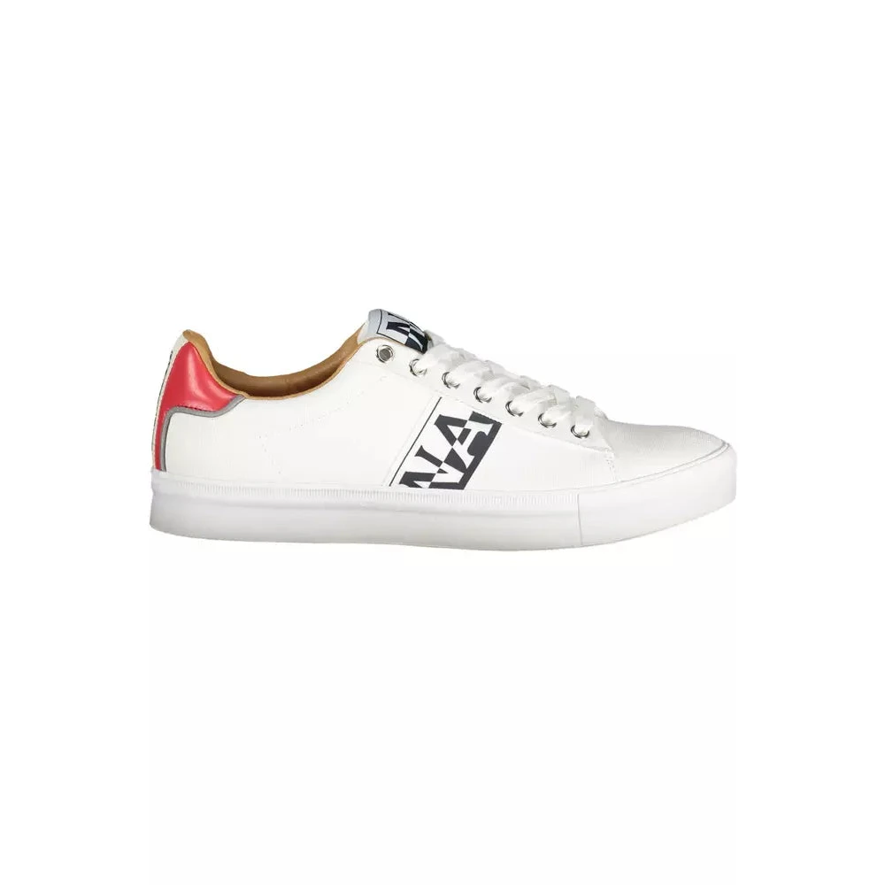Napapijri Men's White Sneakers,, Polyester Trainers Size 9 Uk