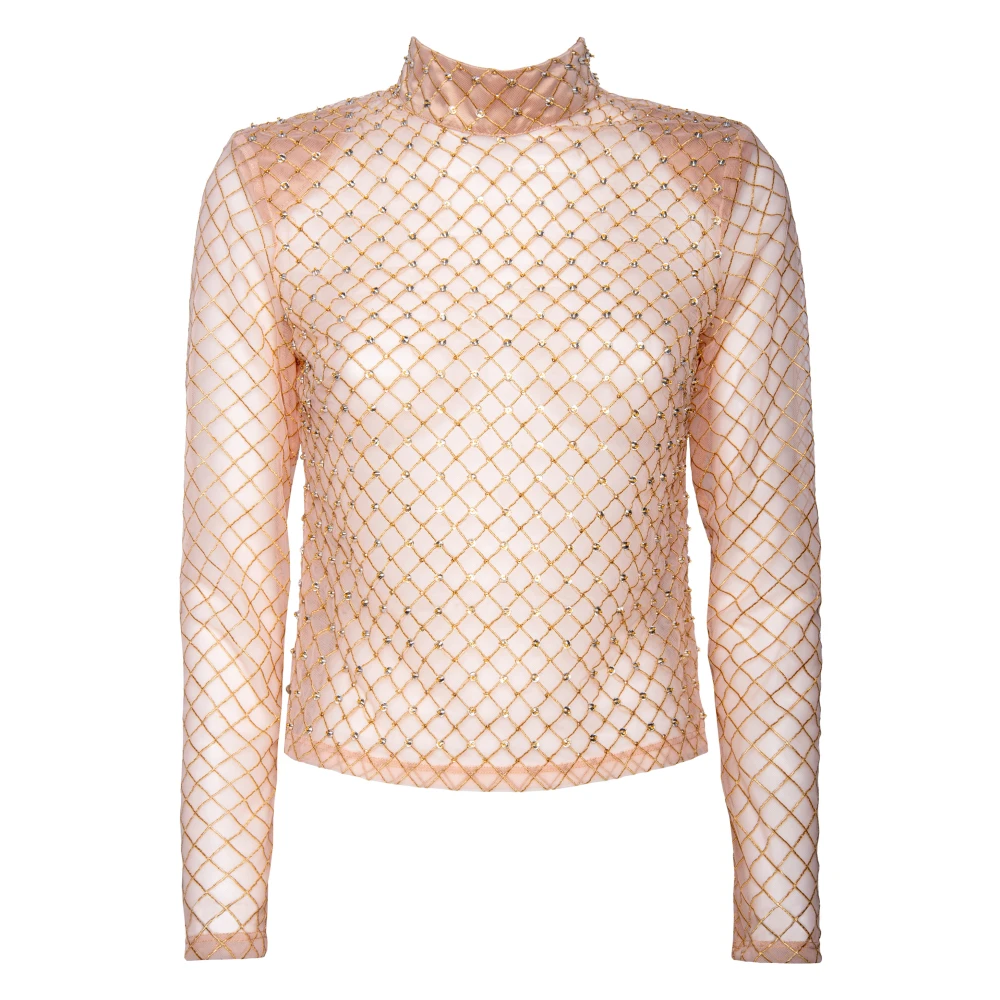 Nenette Gouden Damesoverhemden Beige Dames