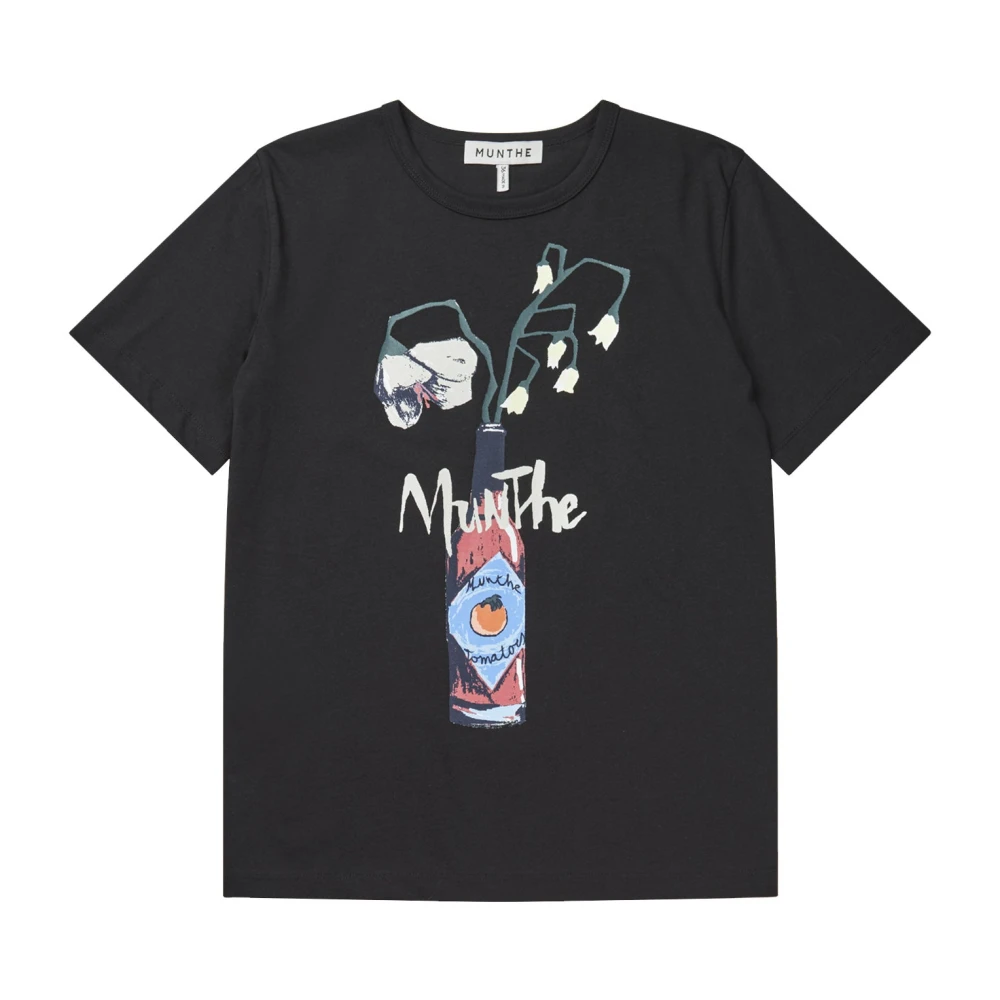 Munthe Mujer Negro - T-Shirt - Tops - S - T-Shirt
