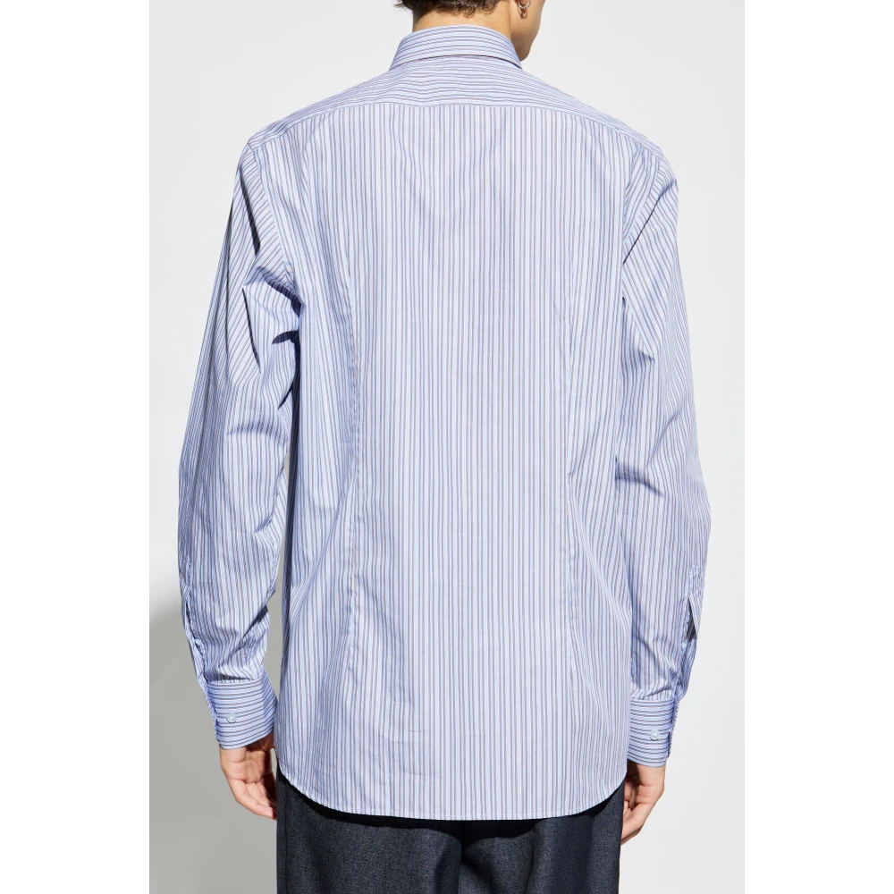ETRO Overhemd met gestreept patroon Blue Heren