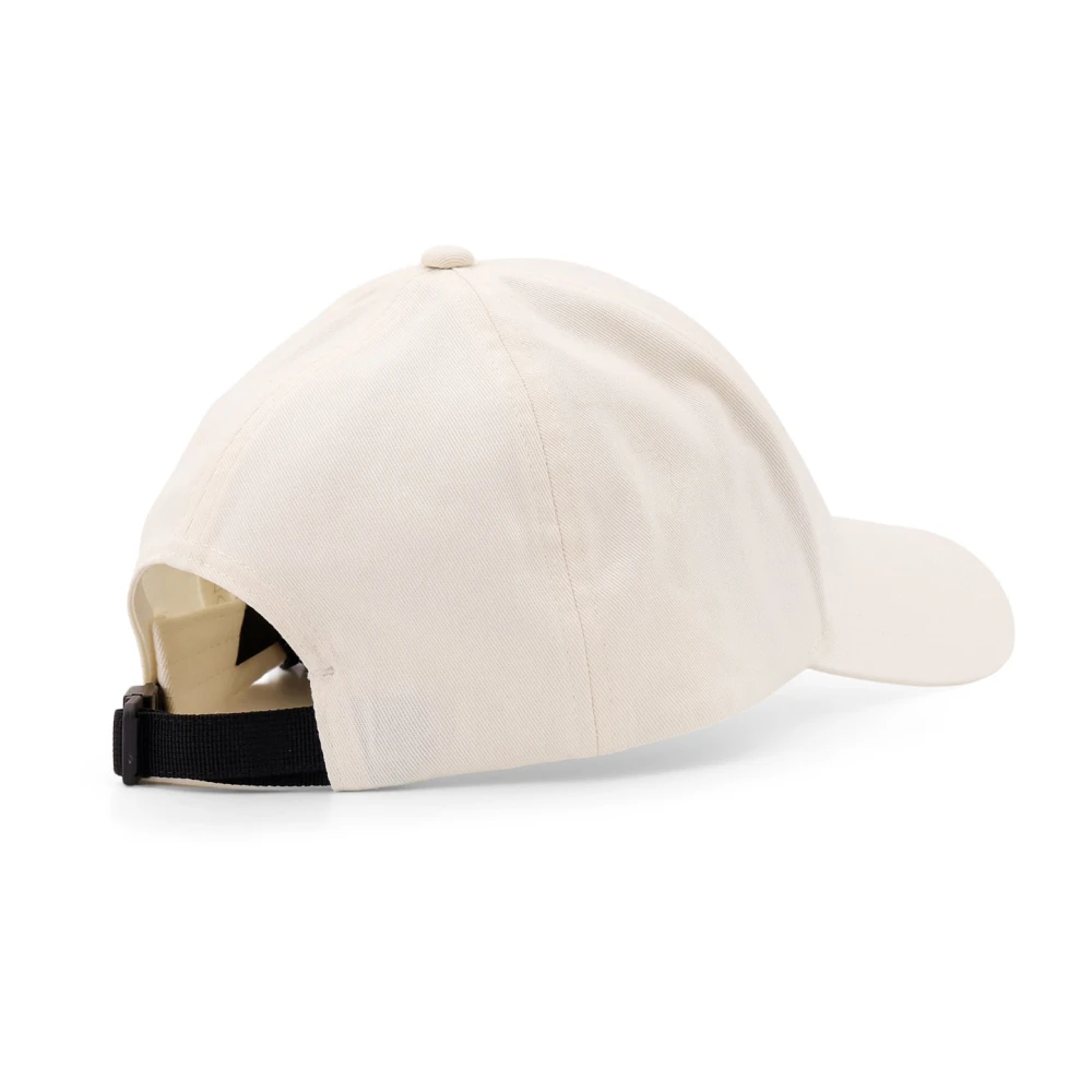 Moncler Katoenen Logo Patch Verstelbare Band Hoed White Heren