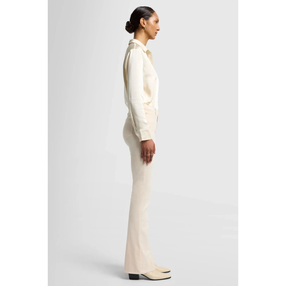 7 For All Mankind Jeans Flare: Denim blauw Beige Dames