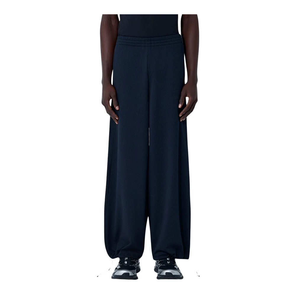 Mm6 Maison Margiela Men's Black Logo Motif Pants