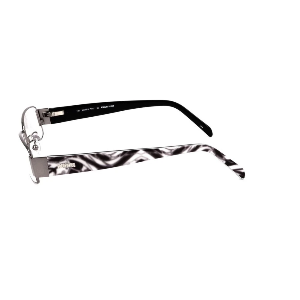EMILIO PUCCI Metalen Frame Bril in Ruthenium Grijs Gray Dames