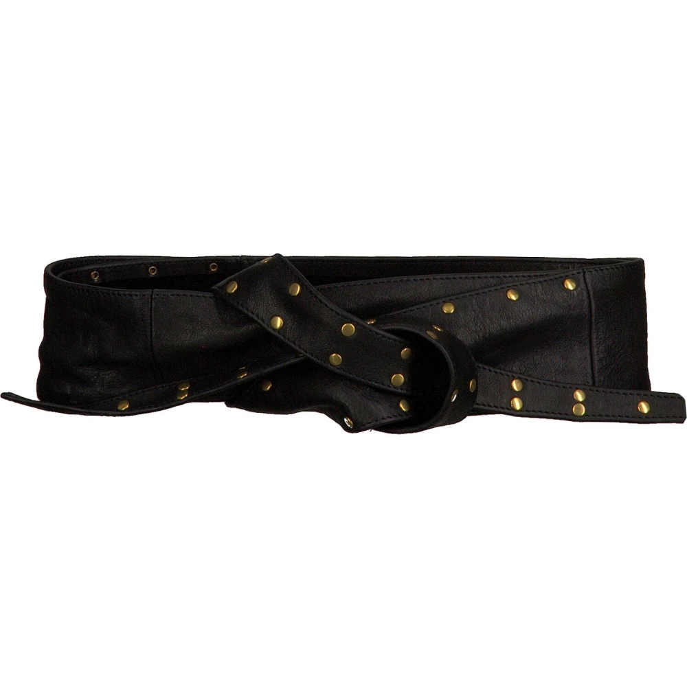 Legend Zwarte taille riem met studs Black Dames