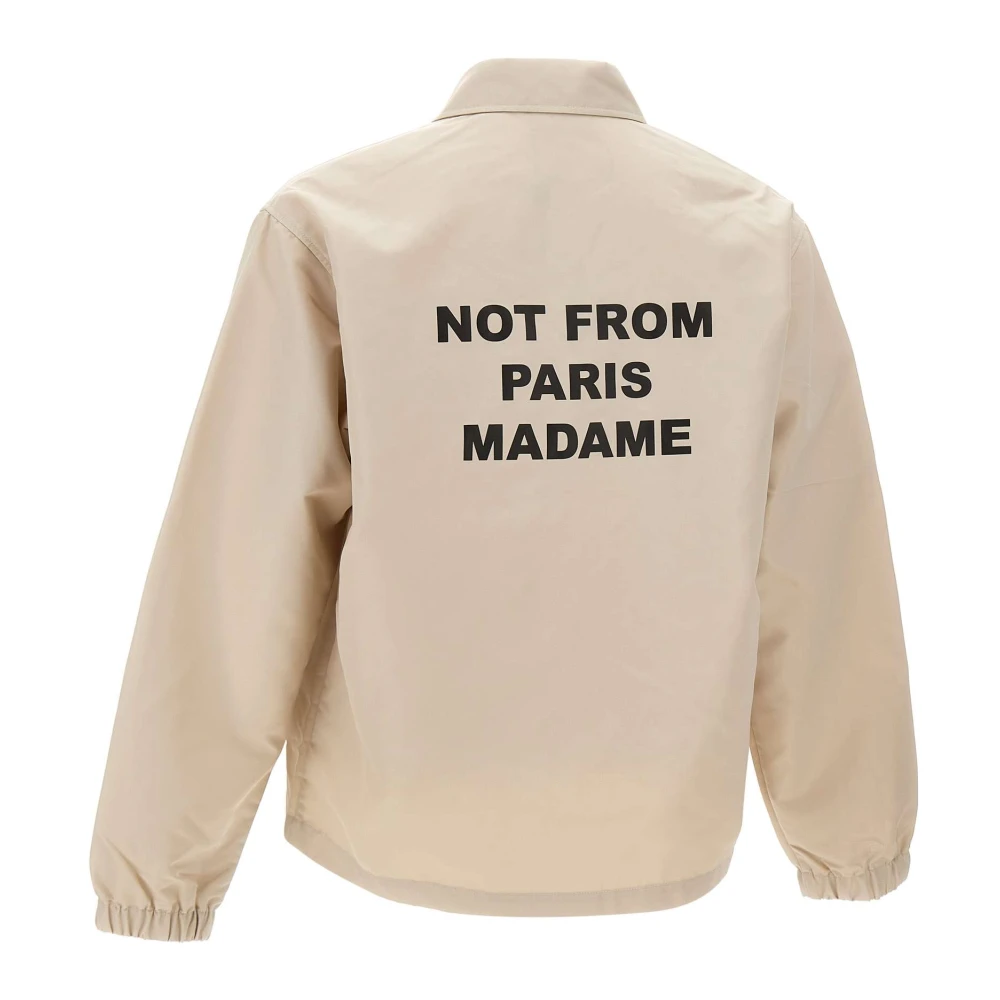 Drole de Monsieur Beige Technische Stofjas met Overhemdontwerp Beige Heren