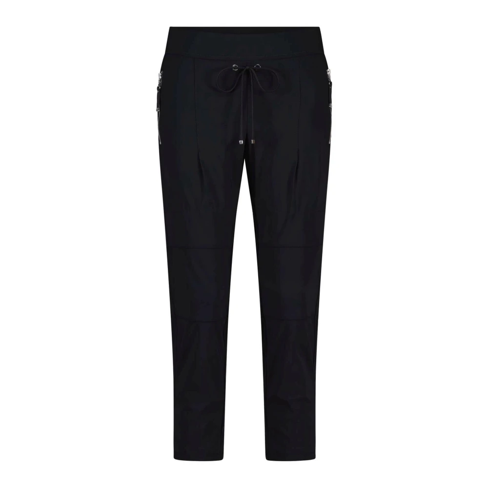 RAFFAELLO ROSSI Hightech Jersey Broek met Elastische Taille Black Heren