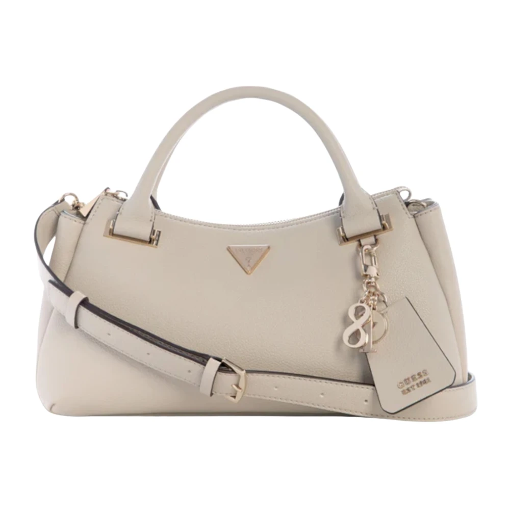 Guess Women's White Handbags, One Size, Evie Triple Compartment Satchel