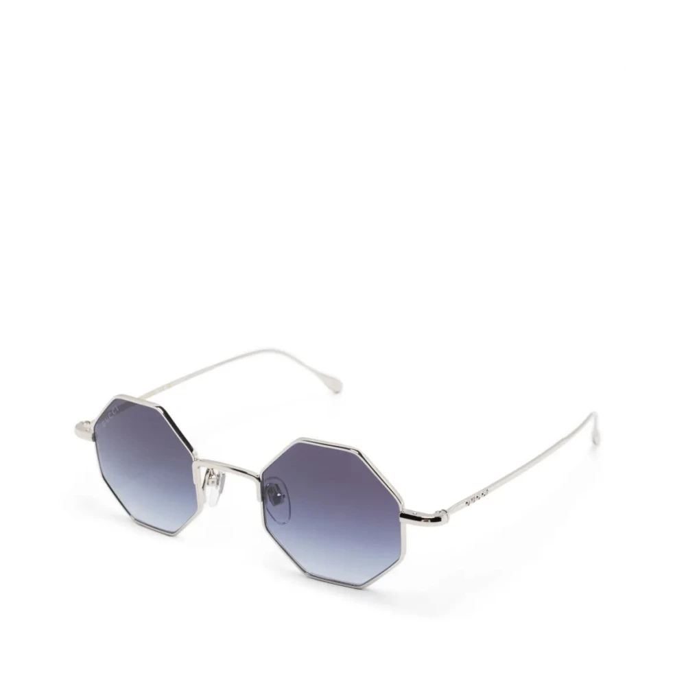 Gucci Gray Sunglasses, Unisex, 41 Mm, Geometric Sunglasses