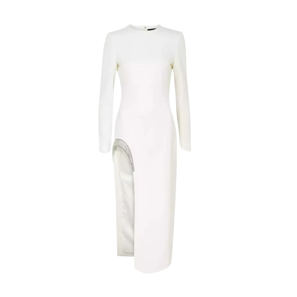 David Koma Witte Kristalversierde Midi Jurk White Dames