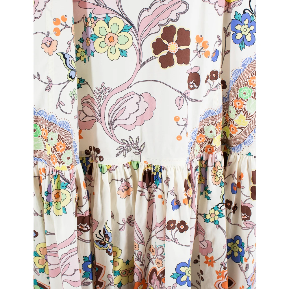ETRO Paisley V-hals Katoenen Jurk Multicolor Dames