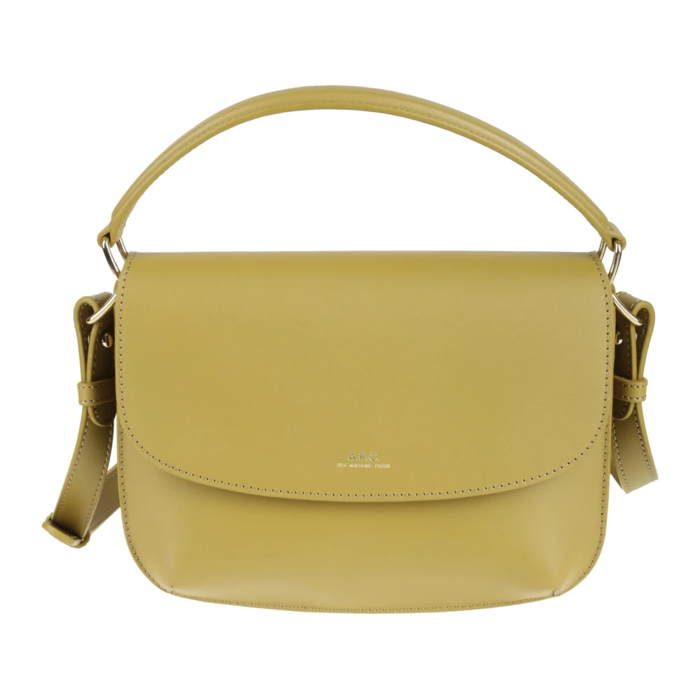 A.p.c. Groene leren schoudertas Green Dames