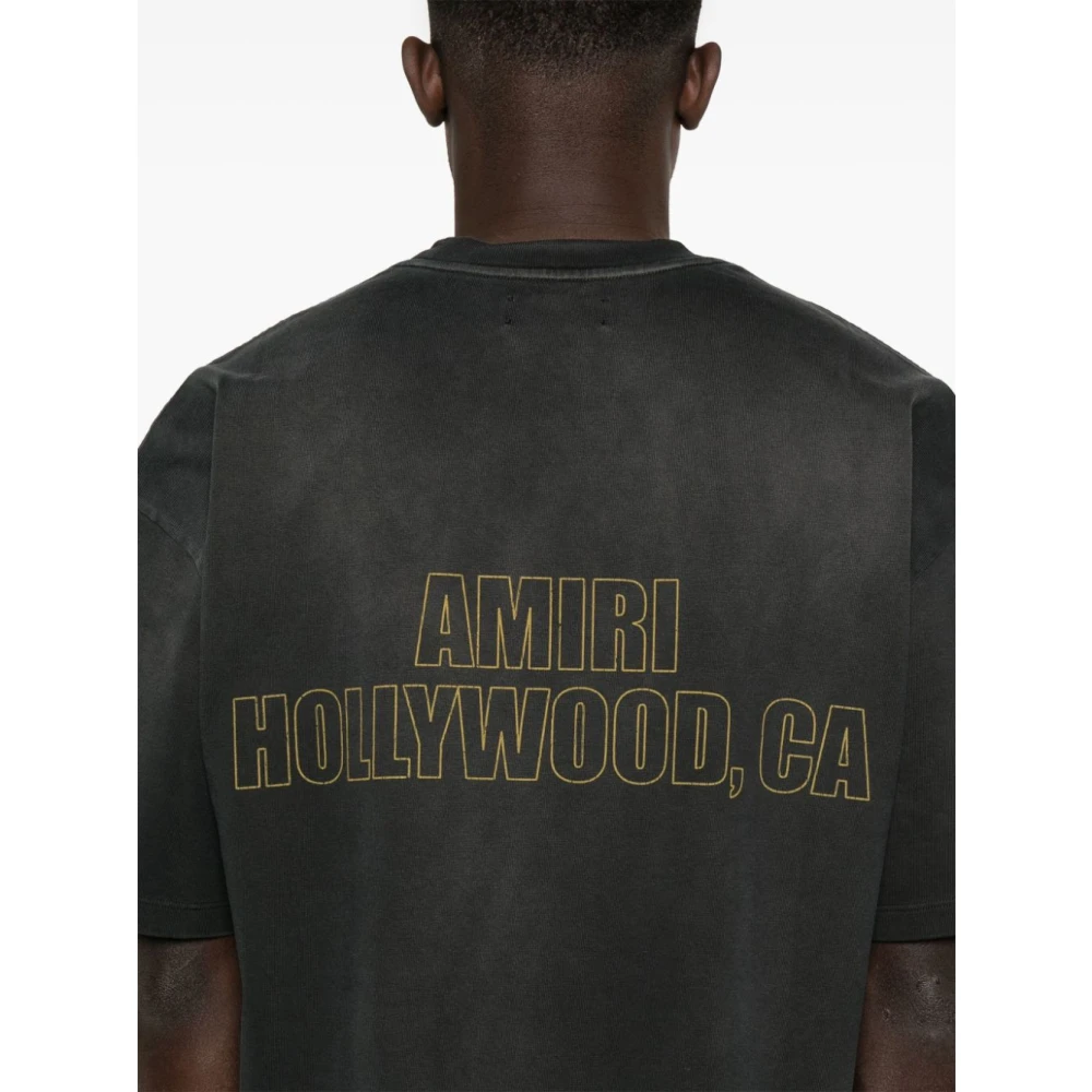 Amiri Vintage Crew Neck T-shirt Zwart Black Heren