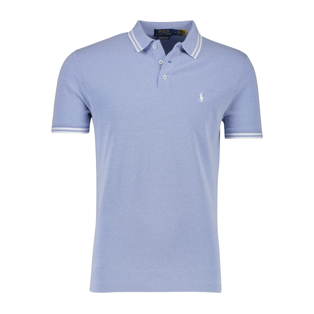 Polo Ralph Lauren Blauwe korte mouw slim fit polo Blue Heren