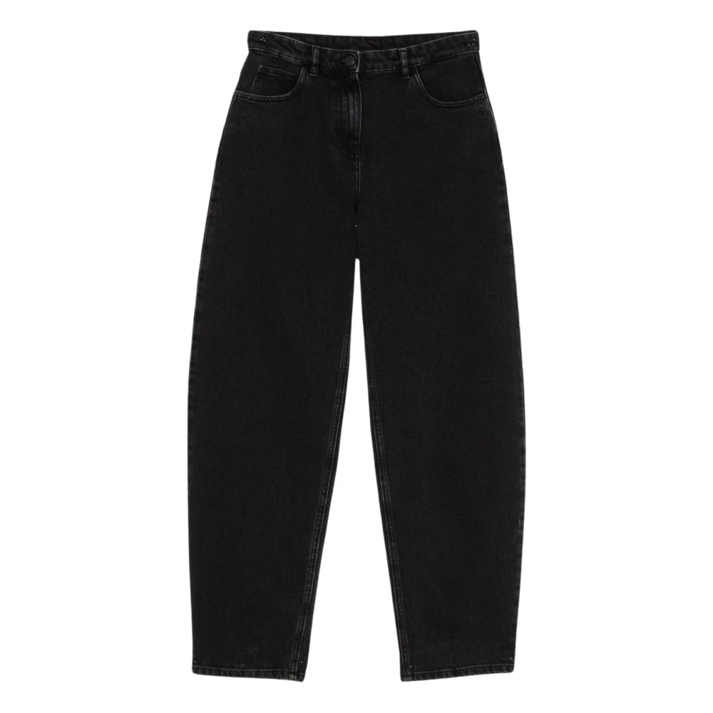 Twinset Zwarte Denim Carrot Fit Jeans Black Dames