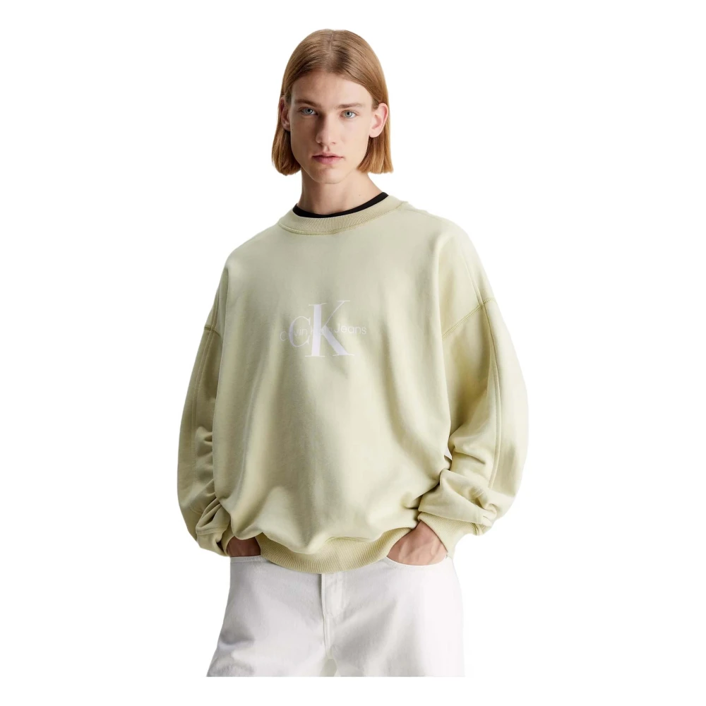 Calvin Klein Archief Monologo Hoodie Beige Heren