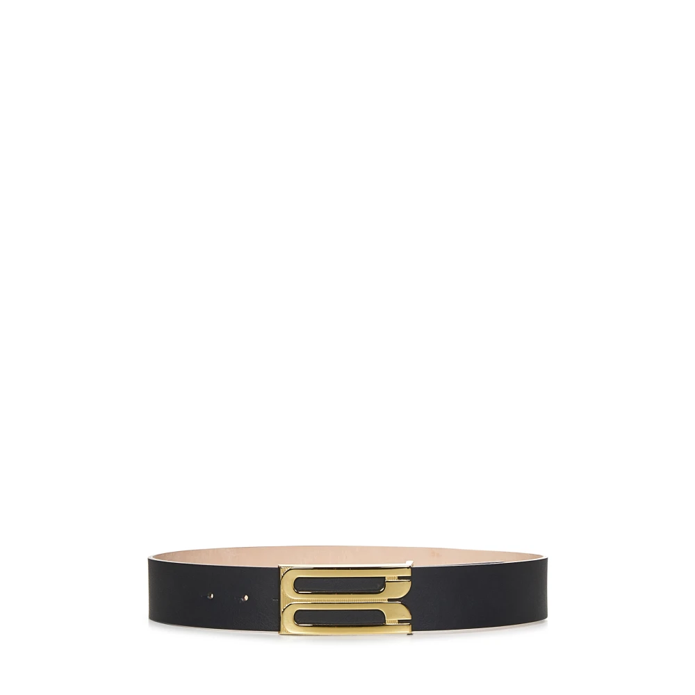 Victoria Beckham Zwarte Leren Riem Elegante Stijl Black Dames