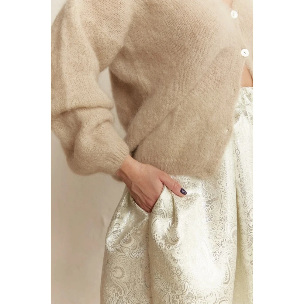 American Dreams Batik-geïnspireerde Cornelia Cardigan in Beige Dames
