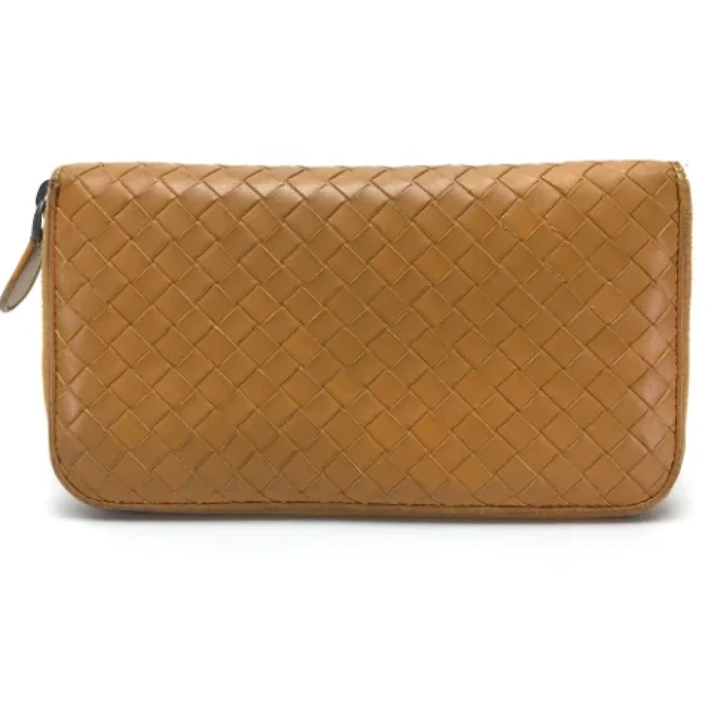 Bottega Veneta Vintage Pre-owned Leather wallets Orange Dames