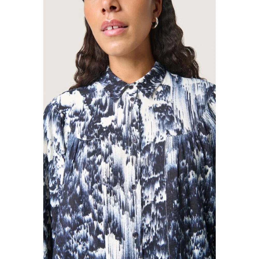 Soaked in Luxury Elegante Jazzlyn Blouse Blue Dames