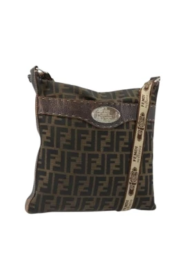 Pre-owned Vintage Zucca Canvas Shoulder Bag