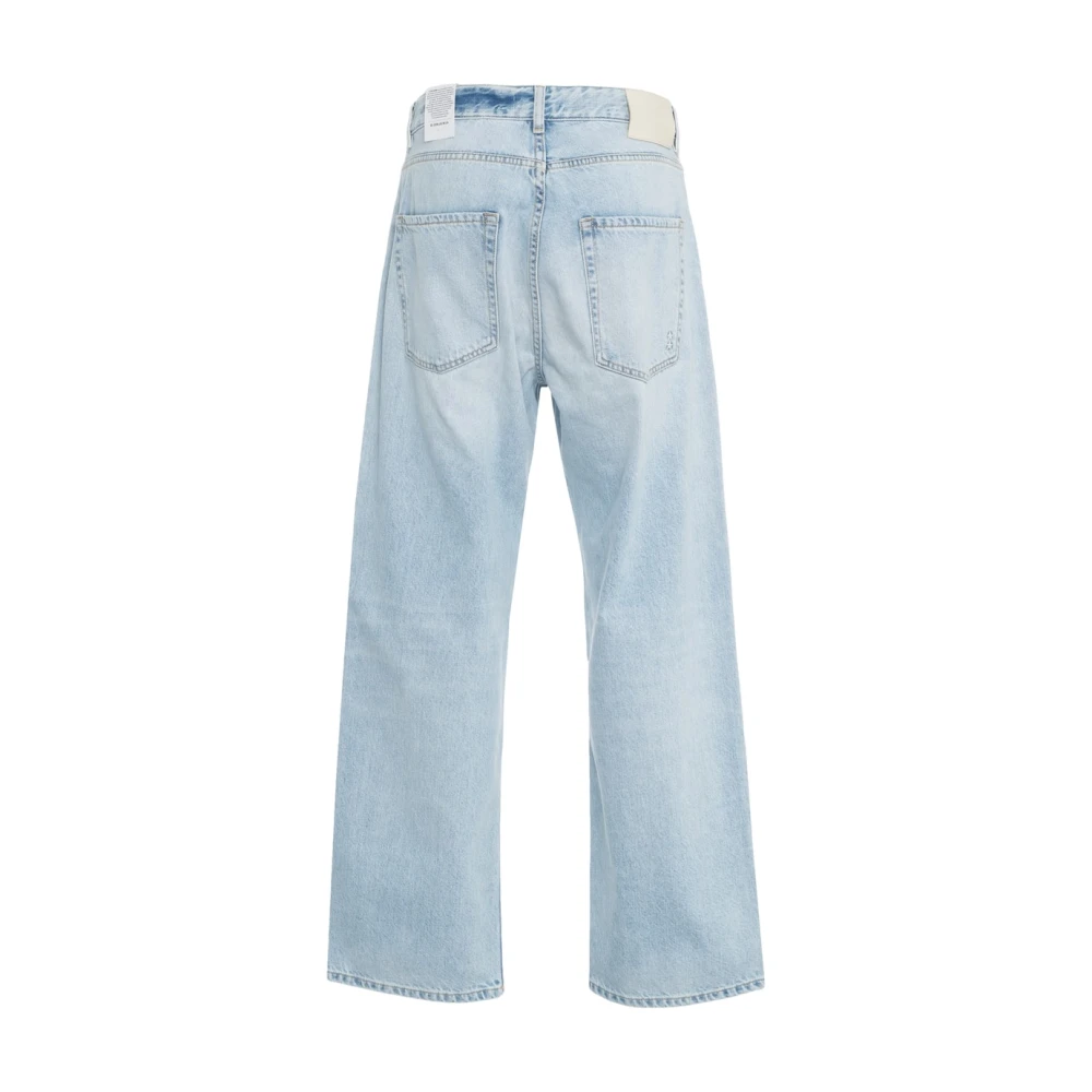 Icon Denim Blauwe Distressed Wide Leg Jeans Blue Heren