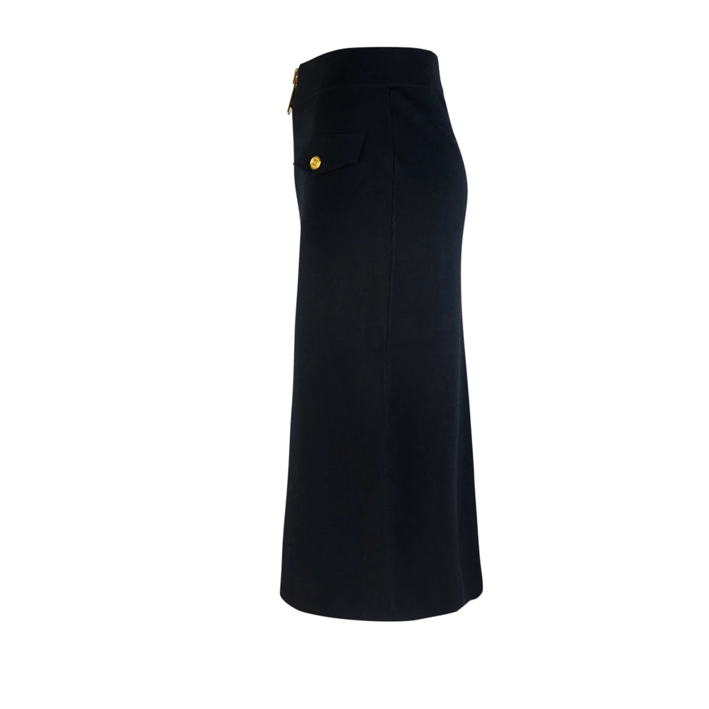 Elisabetta Franchi Zwarte rok met reguliere pasvorm Black Dames