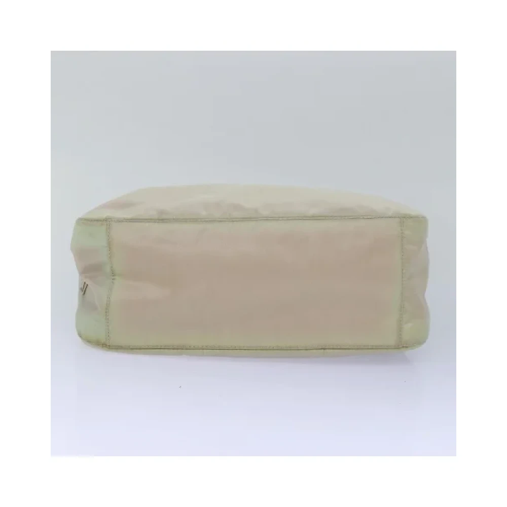 Prada Vintage Pre-owned Nylon prada-bags Beige Dames