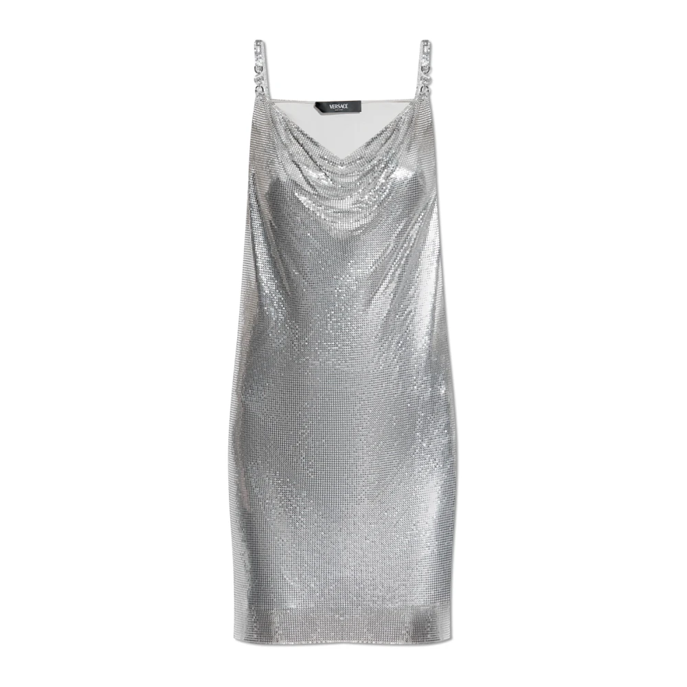 Versace Jurk met bandjes Gray Dames