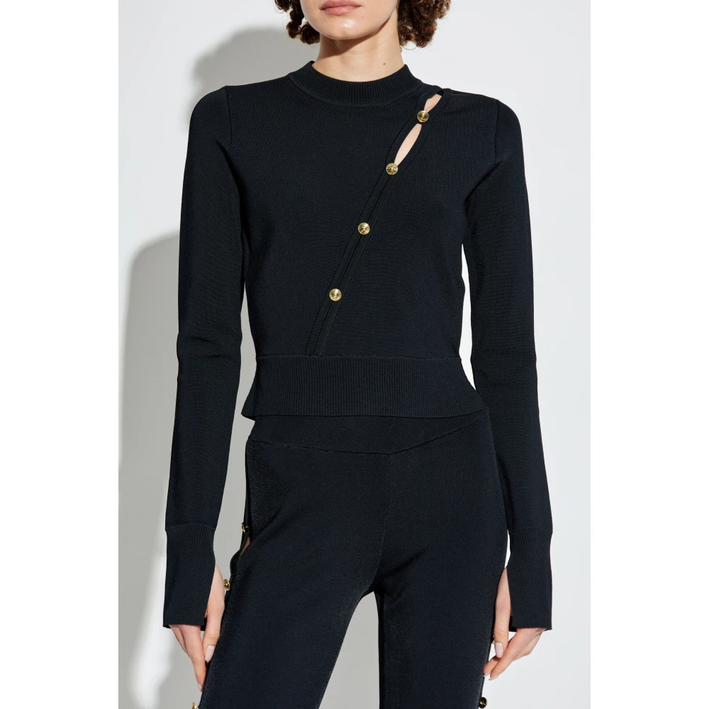 Versace Jeans Couture Trui met sluiting Black Dames