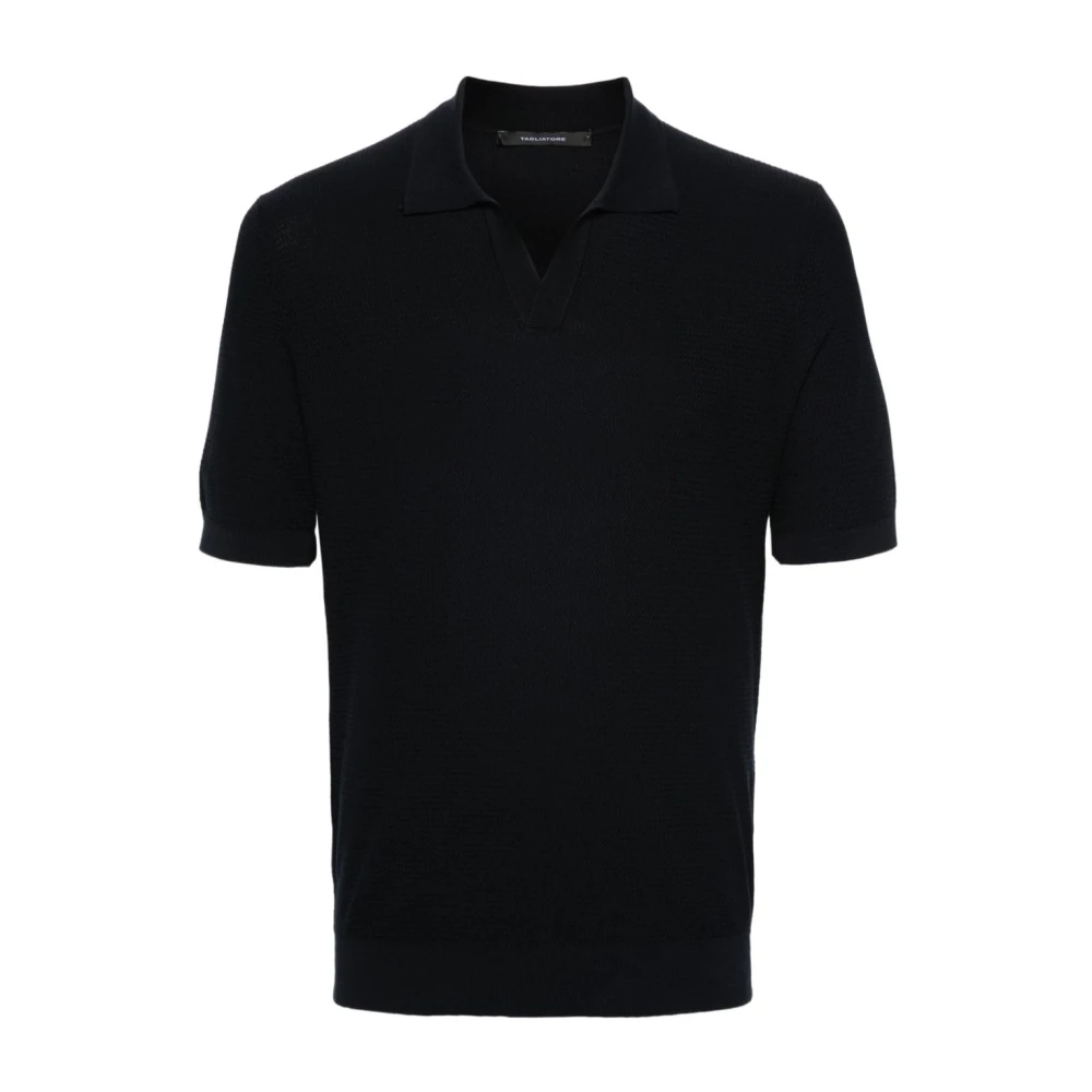 Tagliatore Zwarte T-shirts & Polos voor mannen Black Heren