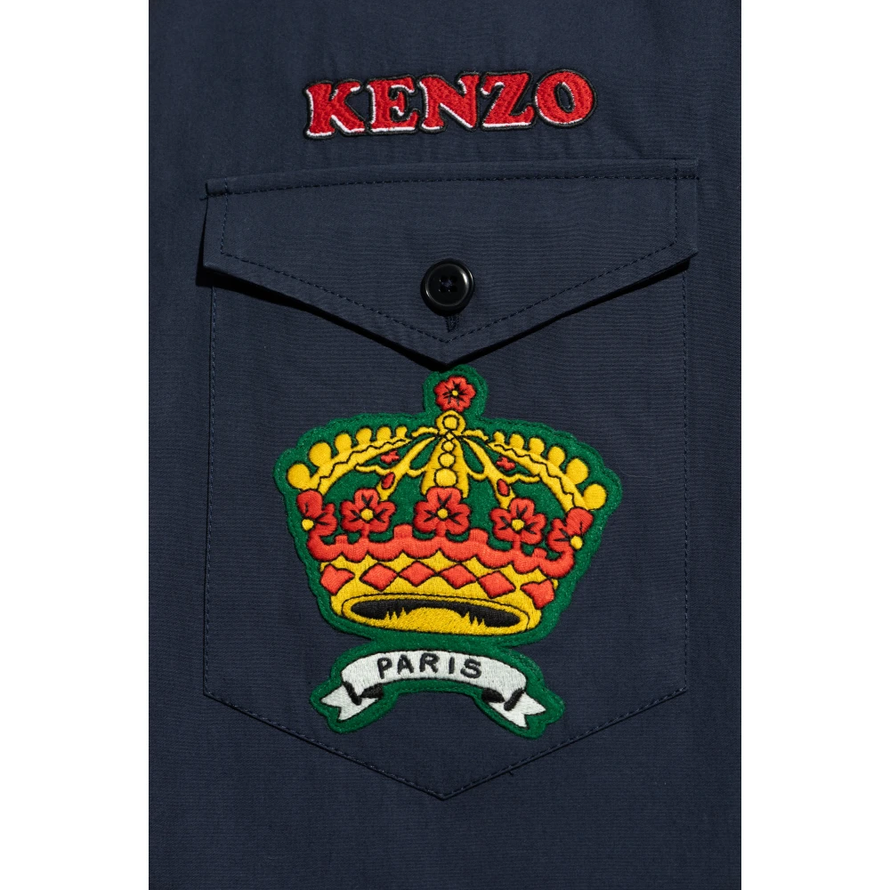Kenzo Shirt met logo Blue Heren