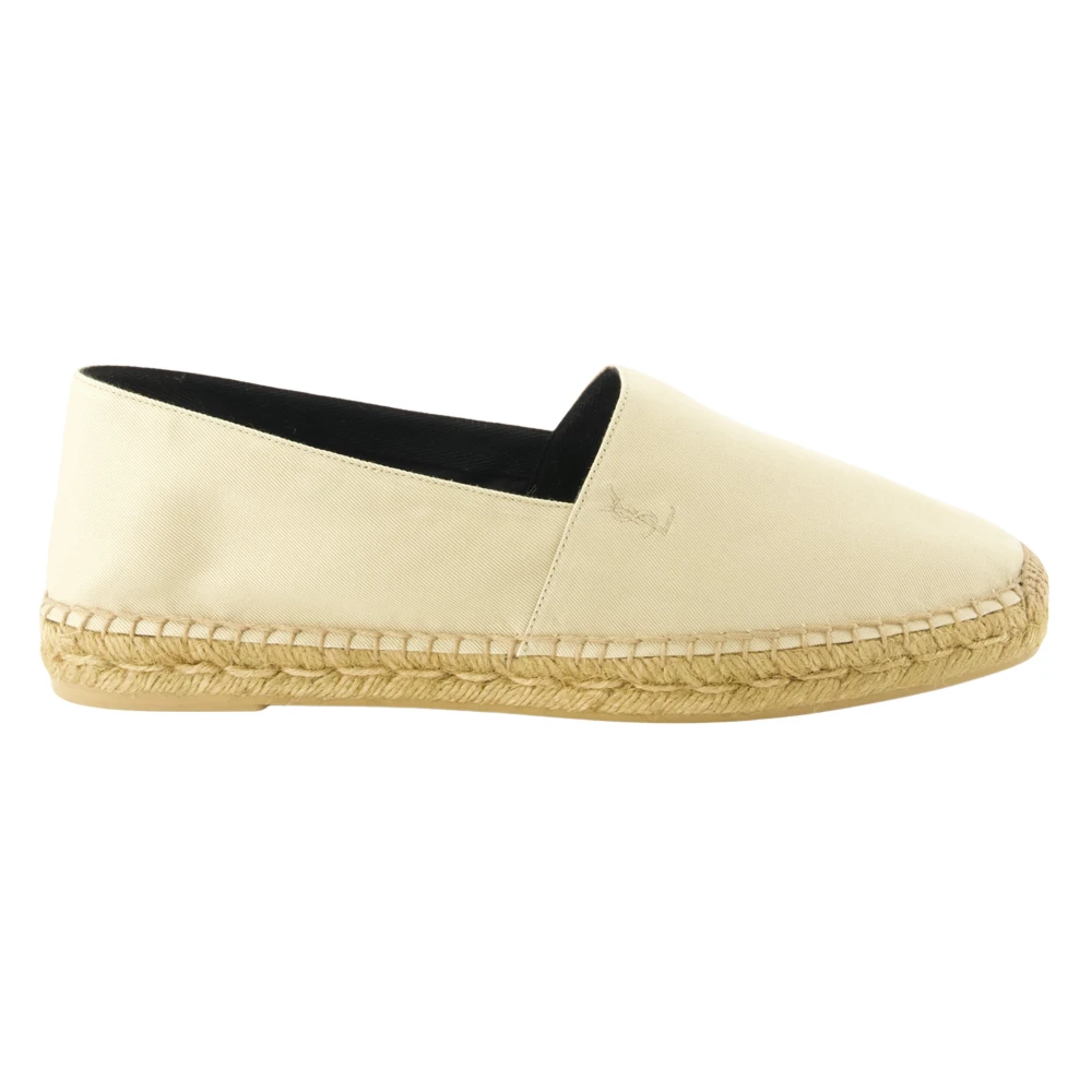 Saint Laurent Men's Beige Gabardine Espadrilles Spring-Summer 2025