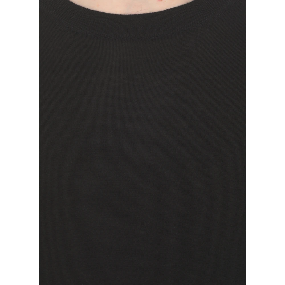 BRUNELLO CUCINELLI Zwarte Wol Kasjmier Crewneck Sweater Black Heren