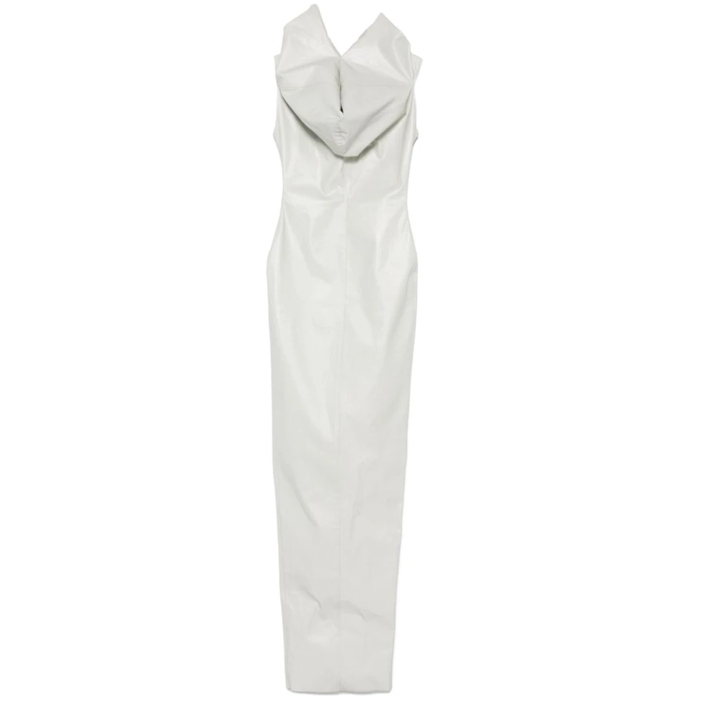 Rick Owens Lichtgrijze mouwloze jurk met rits aan de achterkant Gray Dames