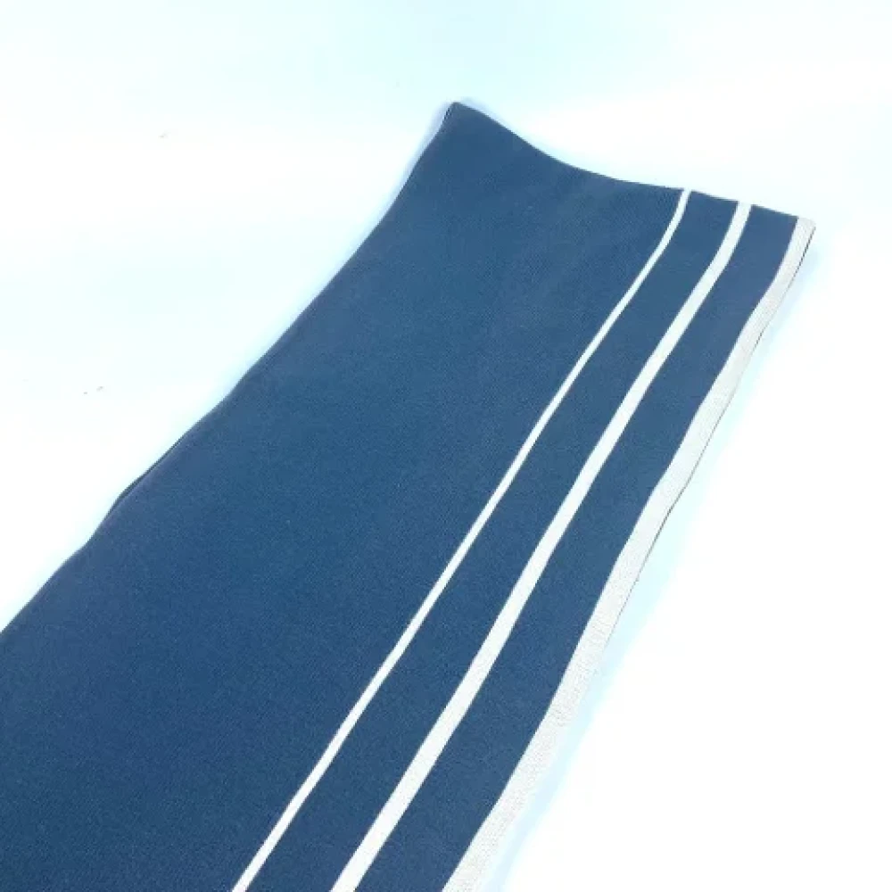 Louis Vuitton Vintage Pre-owned Cotton scarves Blue Dames