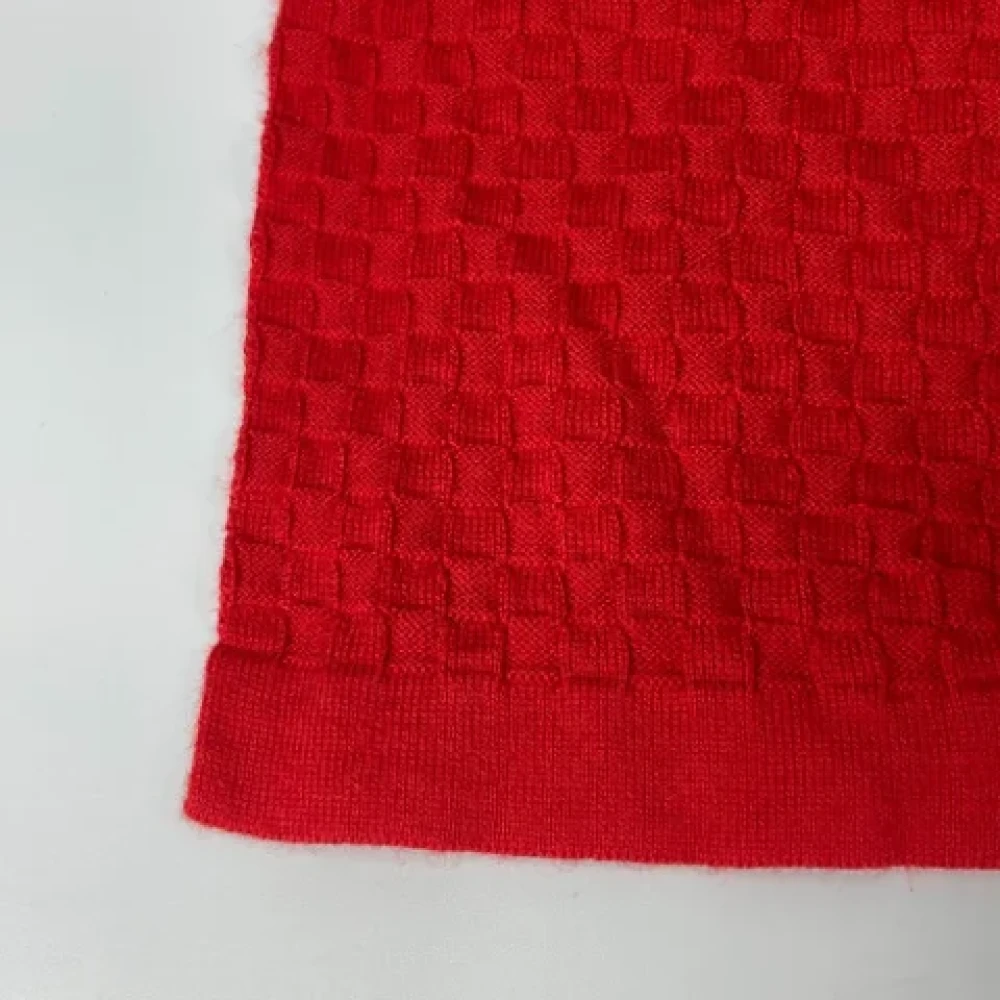 Louis Vuitton Vintage Pre-owned Cotton scarves Red Dames