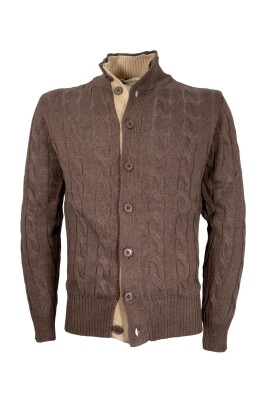 brown-cashmere-and-wool-cardigan