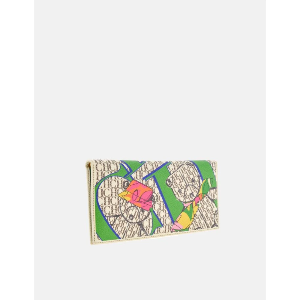 Carolina Herrera Traveller Caracas Multicolor Berenprint Portemonnee Multicolor Dames