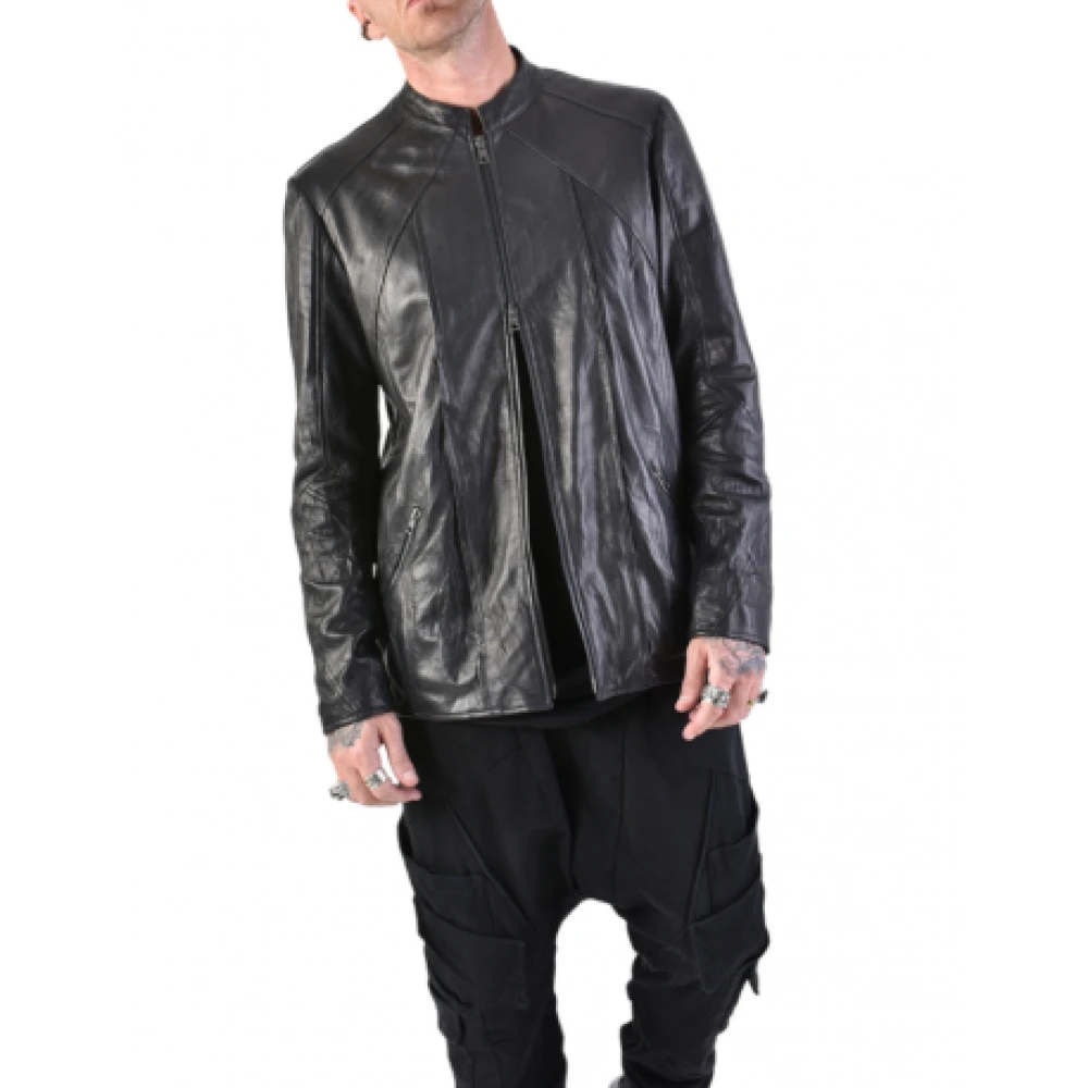 La Haine Inside Us Zwarte zachte leren motorjas Lm161 Black Heren