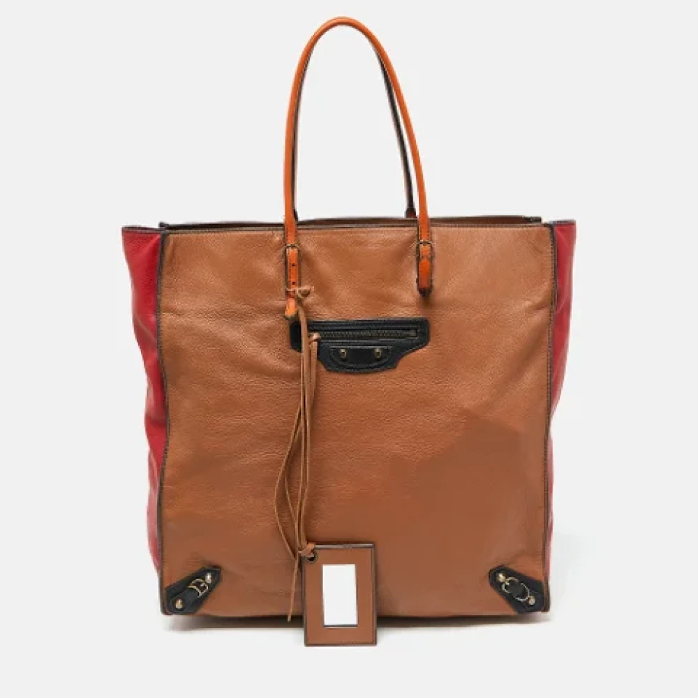 Balenciaga Vintage Pre-owned Leather balenciaga-bags Brown Dames