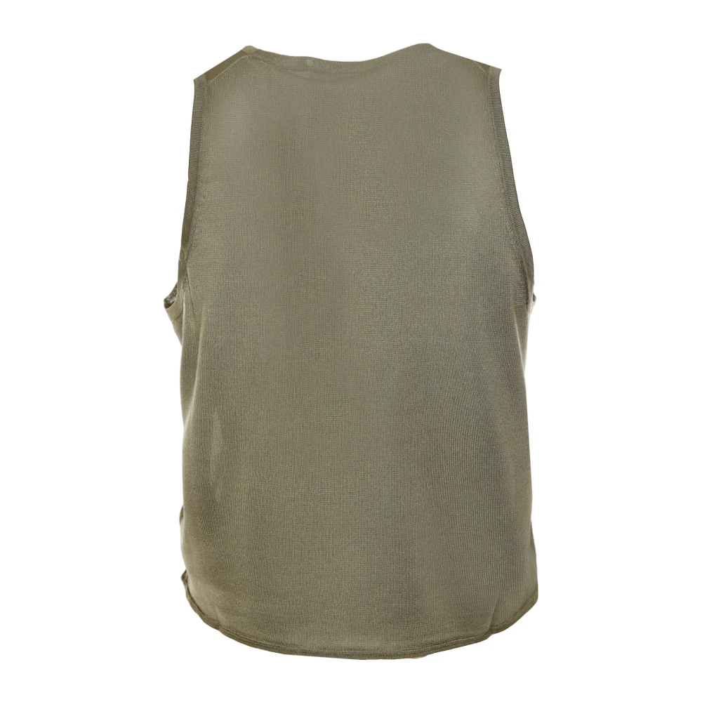 drykorn Geribbeld Tanktop Vallie Green Dames