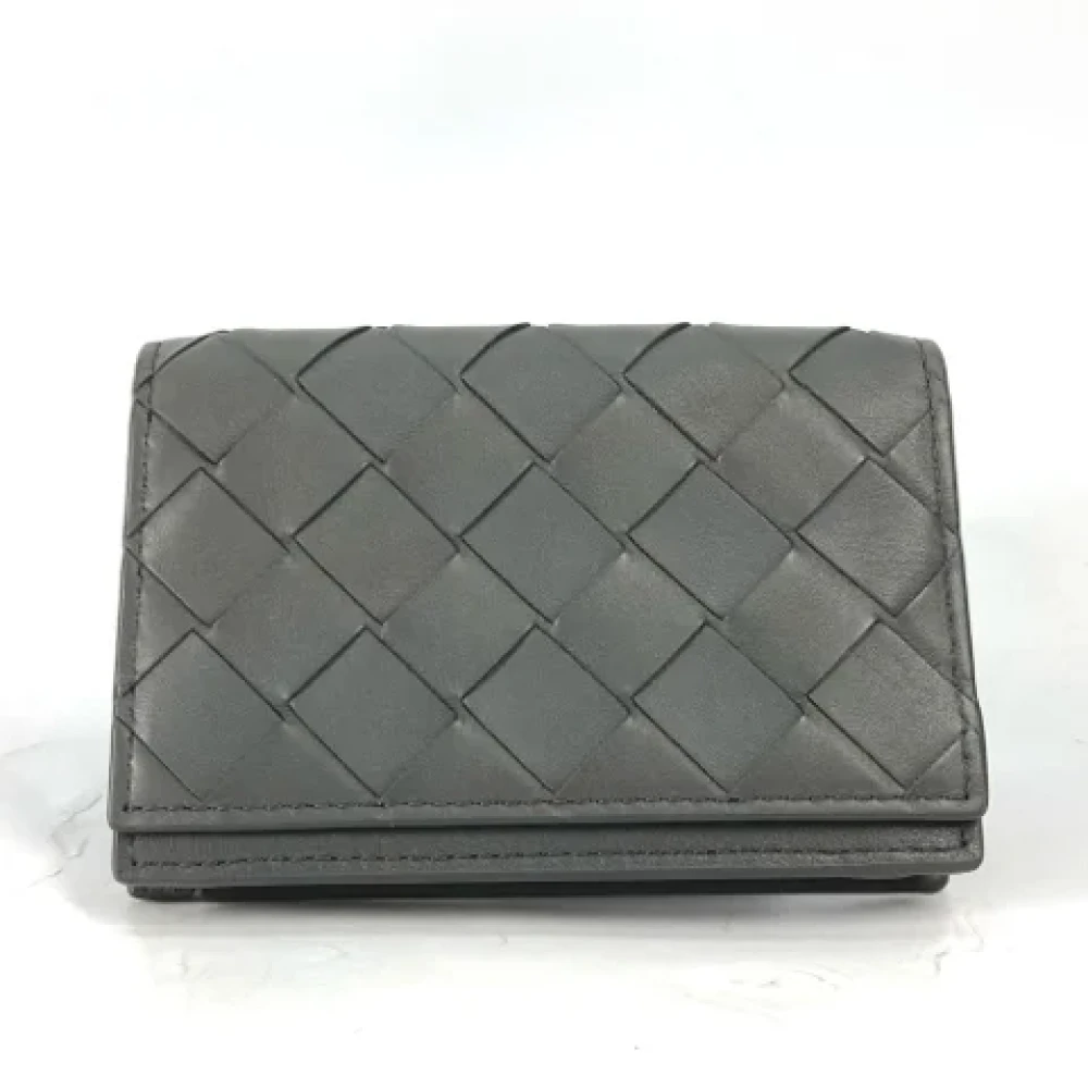 Bottega Veneta Vintage Pre-owned Leather wallets Gray Heren